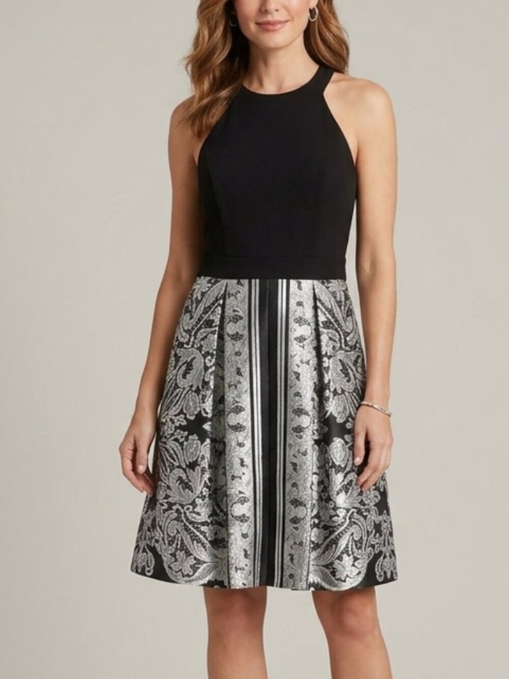 Le Chateau Black and White Dress